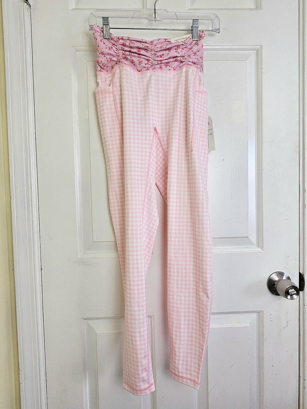 New Blogilates Gingham Ruched Waist Leggings